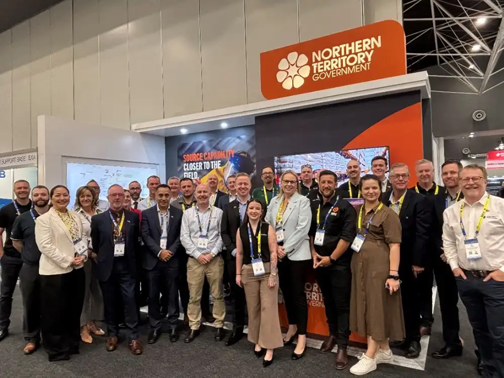 Group photo at NT Government booth.  