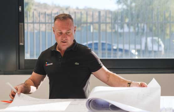 Man reviewing paperwork