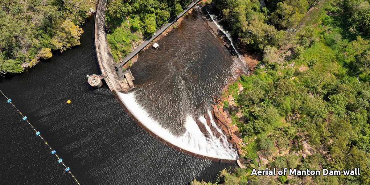 Aerial view of manton dam