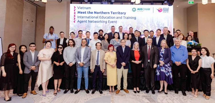 Northern Territory Government delegation meeting with international education stakeholders in Vietnam.