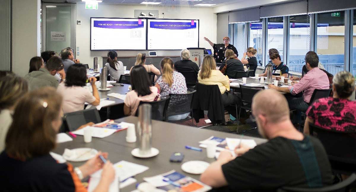 Business people attending a Upskills workshop