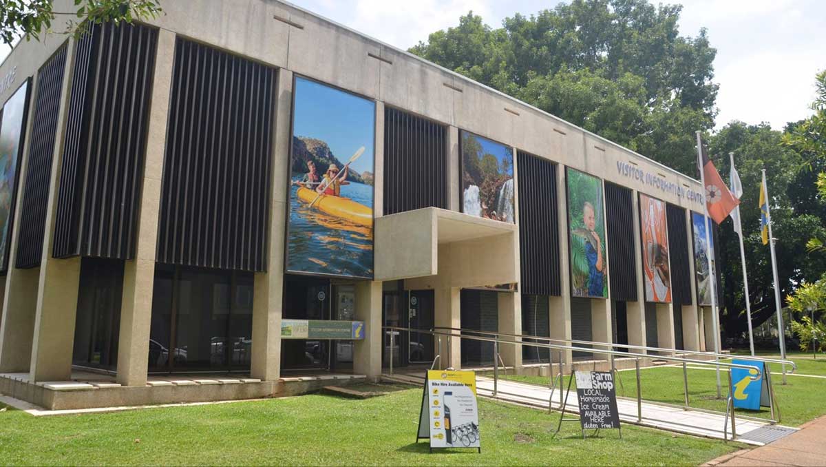 Front view of the Visitor Information Centre in Darwin