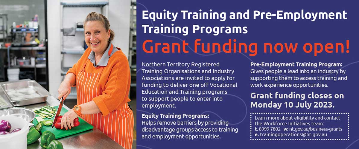 Equity Training and Pre-Employment Training Programs, nt.gov.au/business-grants