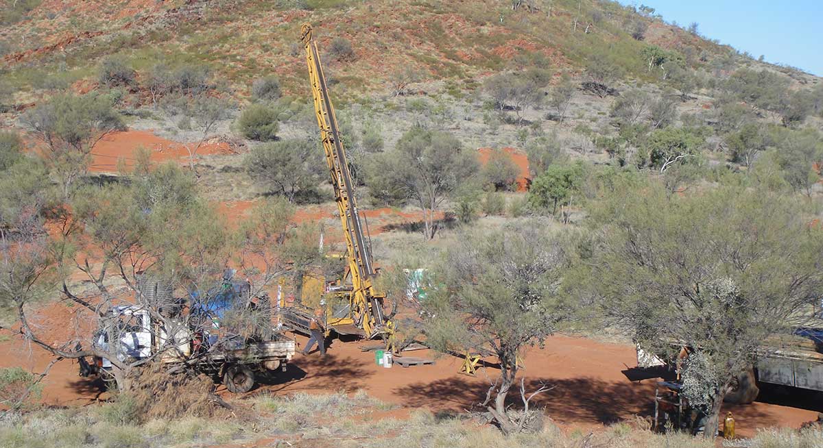 Land-based mining site