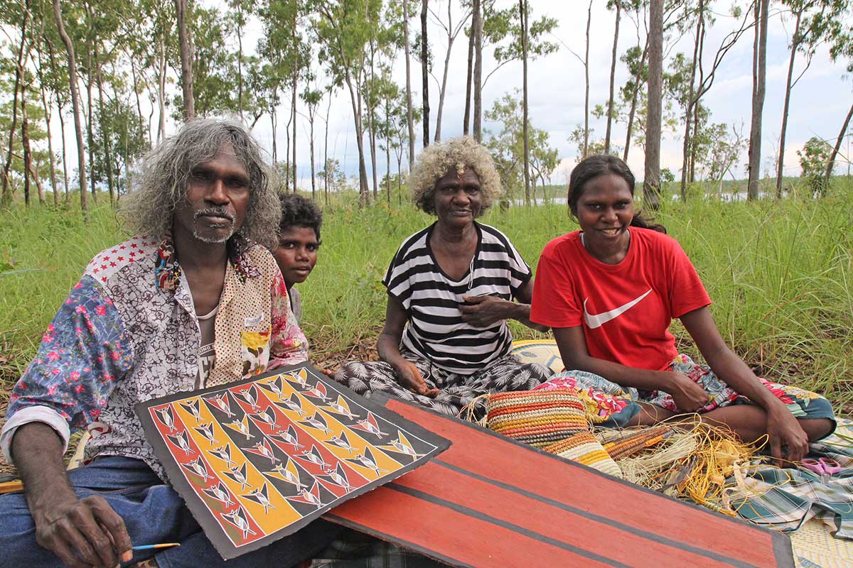 Artists at the Gapuwiyak Cultural and Arts Centre