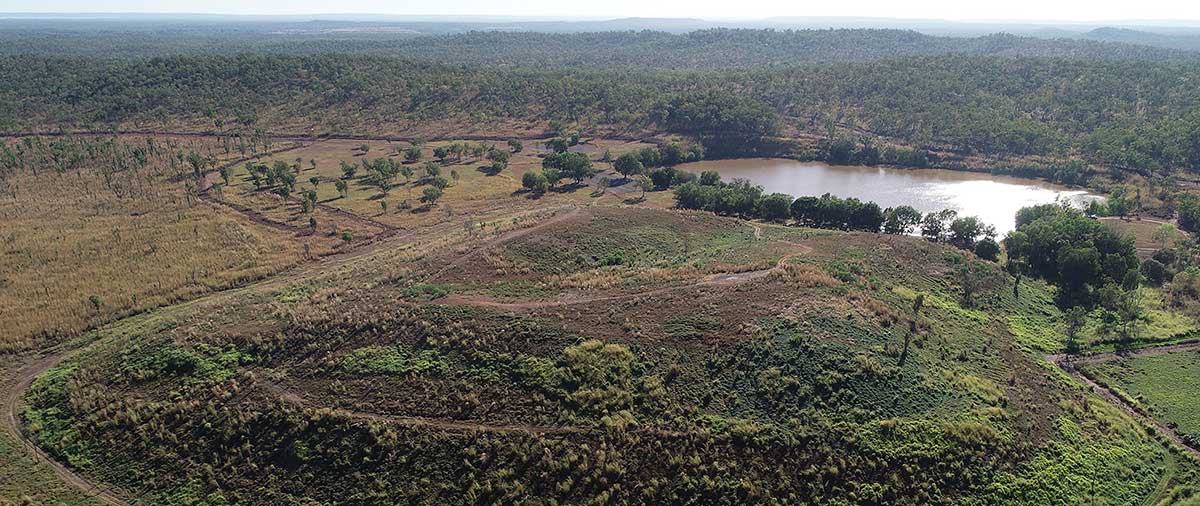 Aerial view of Rum Jungle