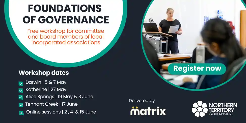 Foundations of governance workshop dates, click image for more information