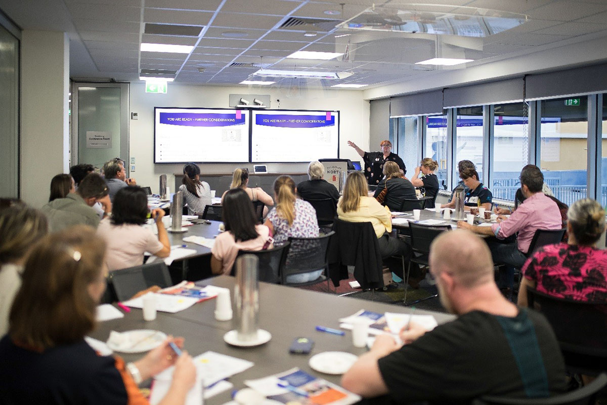 Attendees at an OBM workshop