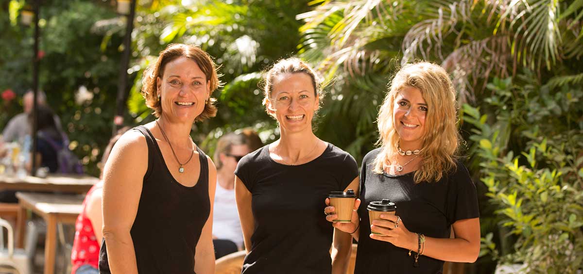 Group shot of three women