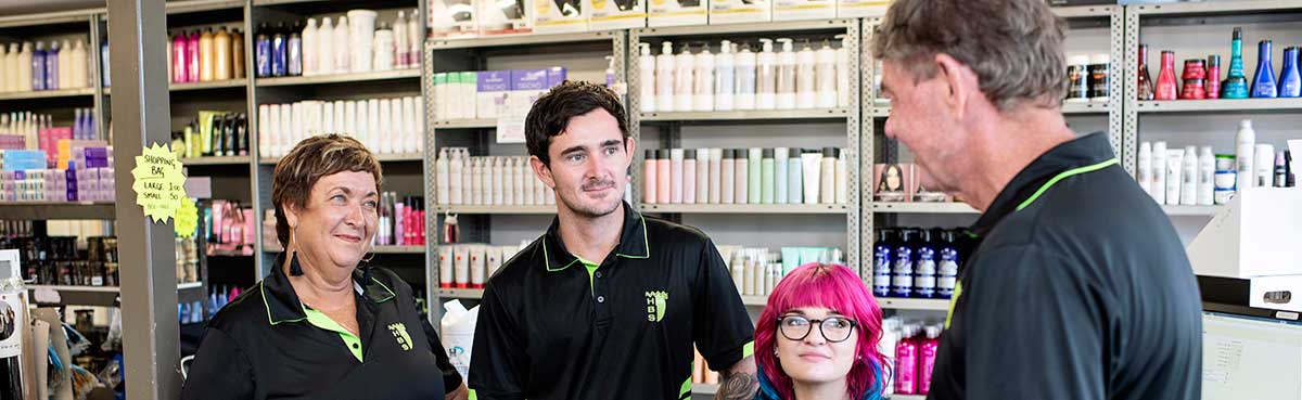 Hairdressing and Beauty Supplies employees in the salon