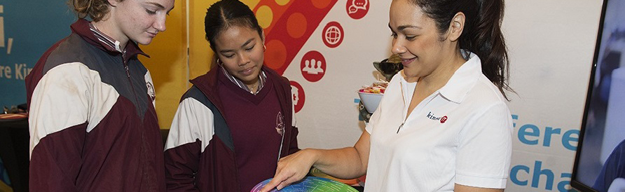 School children attending a Skills, Employment and Career Expo