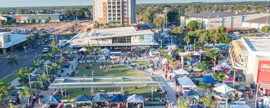 Aerial view of Palmerston CBD