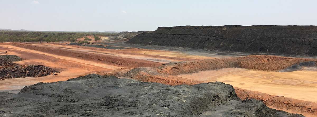 Trailings dam in Peko mine