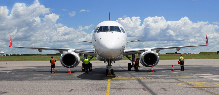 Aeroplace on the tarmac