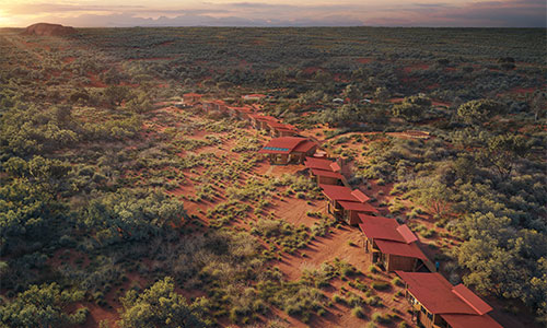 Artist impression of the Uluṟu-Kata Tjuṯa Signature Walk accommodation.